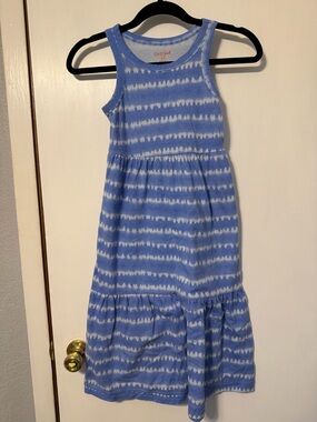 Cat & Jack Blue and White Tie-Dye Tank Dress for Girls
